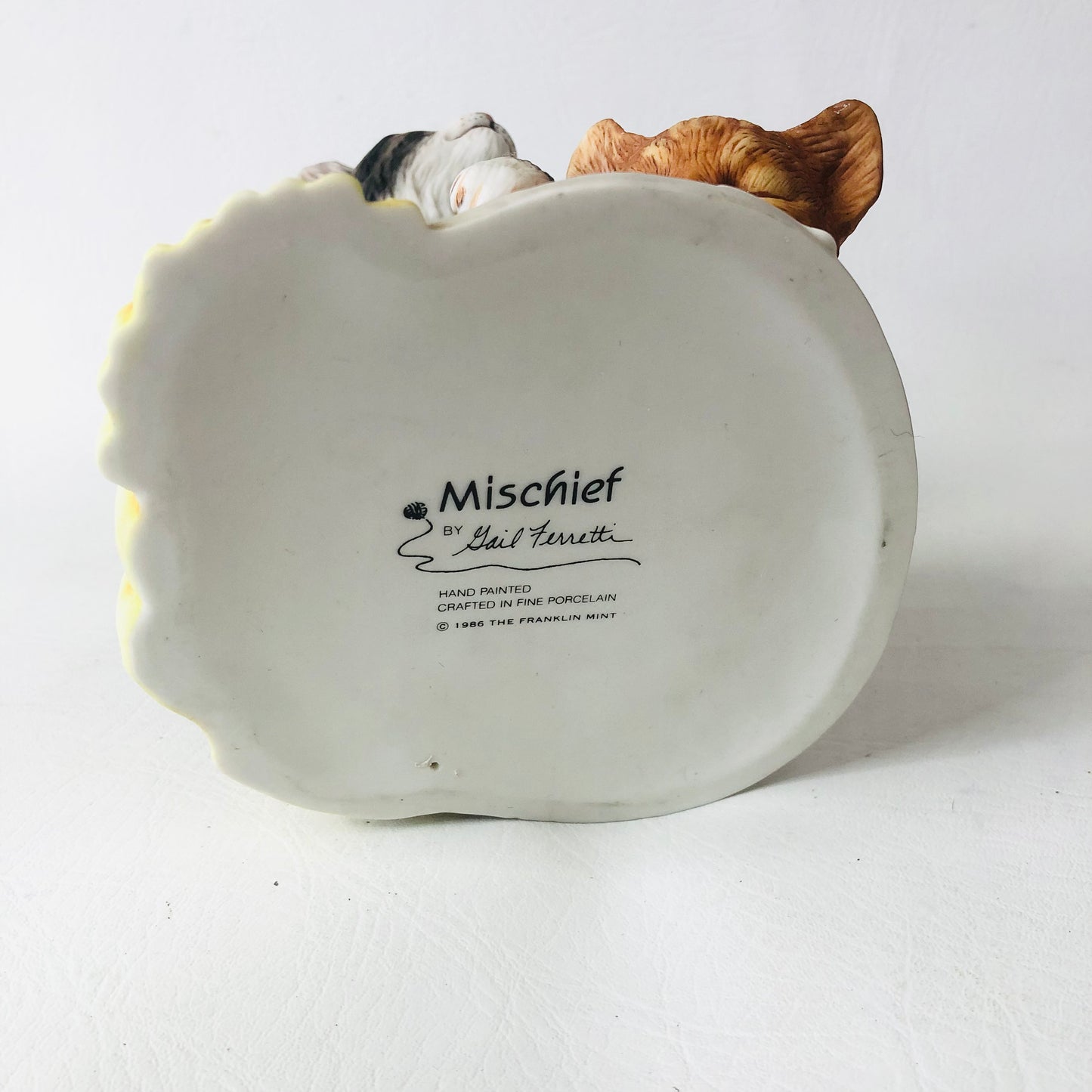 Franklin Mint "Mischief" Kittens Cats Spilled Milk Jug by Gail Ferretti 1986 Ornament