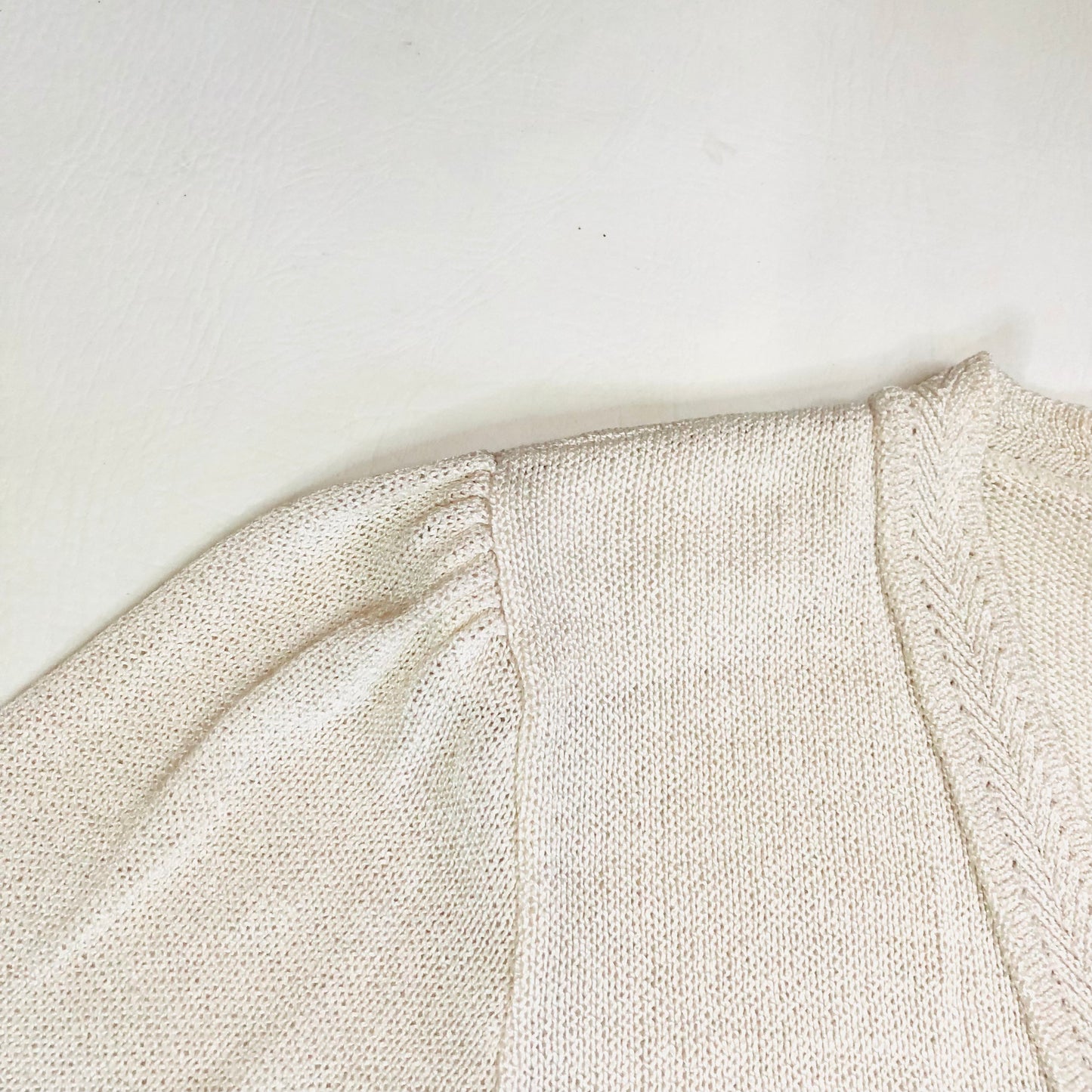 St Michaels by Marks & Spencer Vintage Cream Knit Cardigan Gold Buttons Size 16