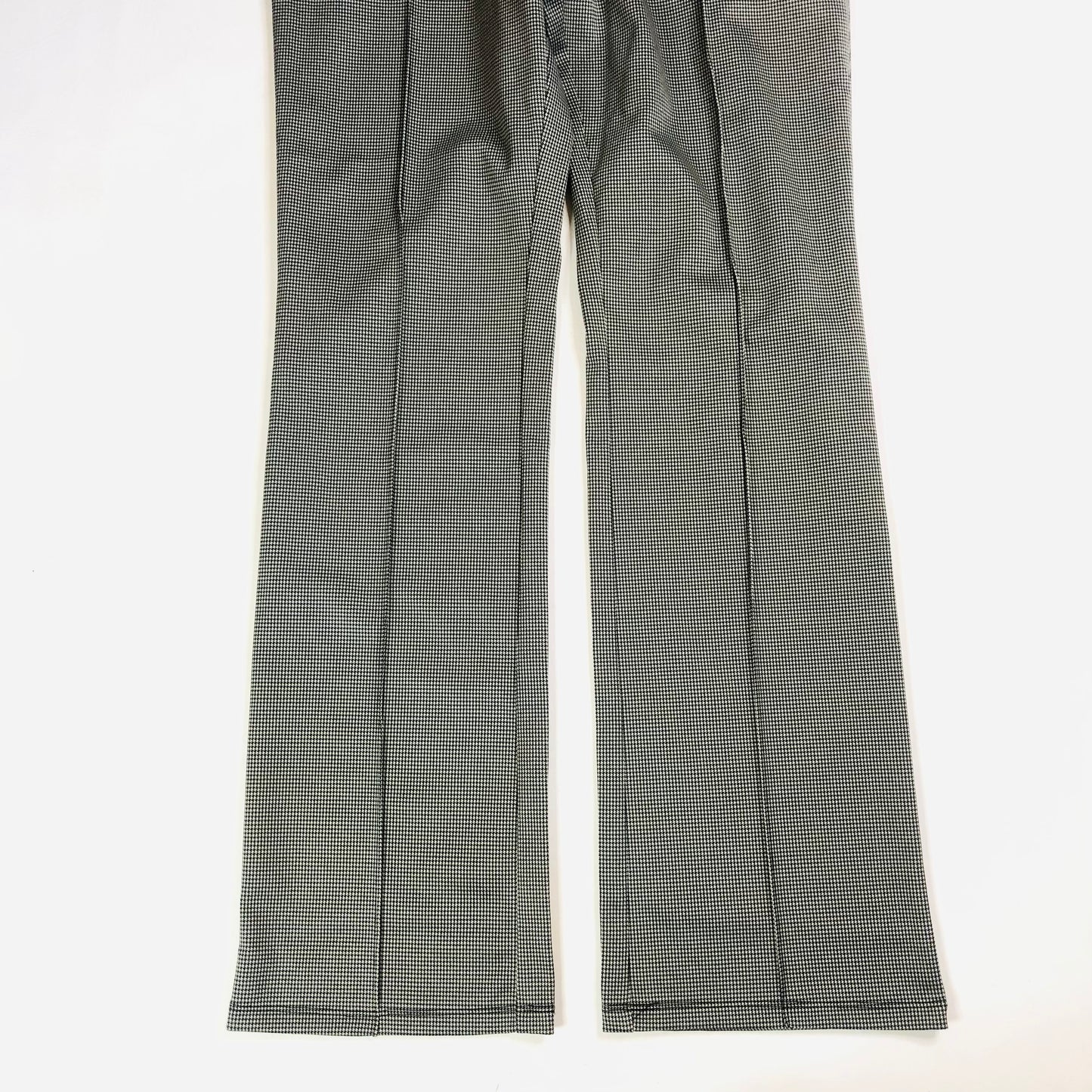 H&M Black & White Houndstooth Stretch Smart Front Pleat Trousers Size Medium NEW