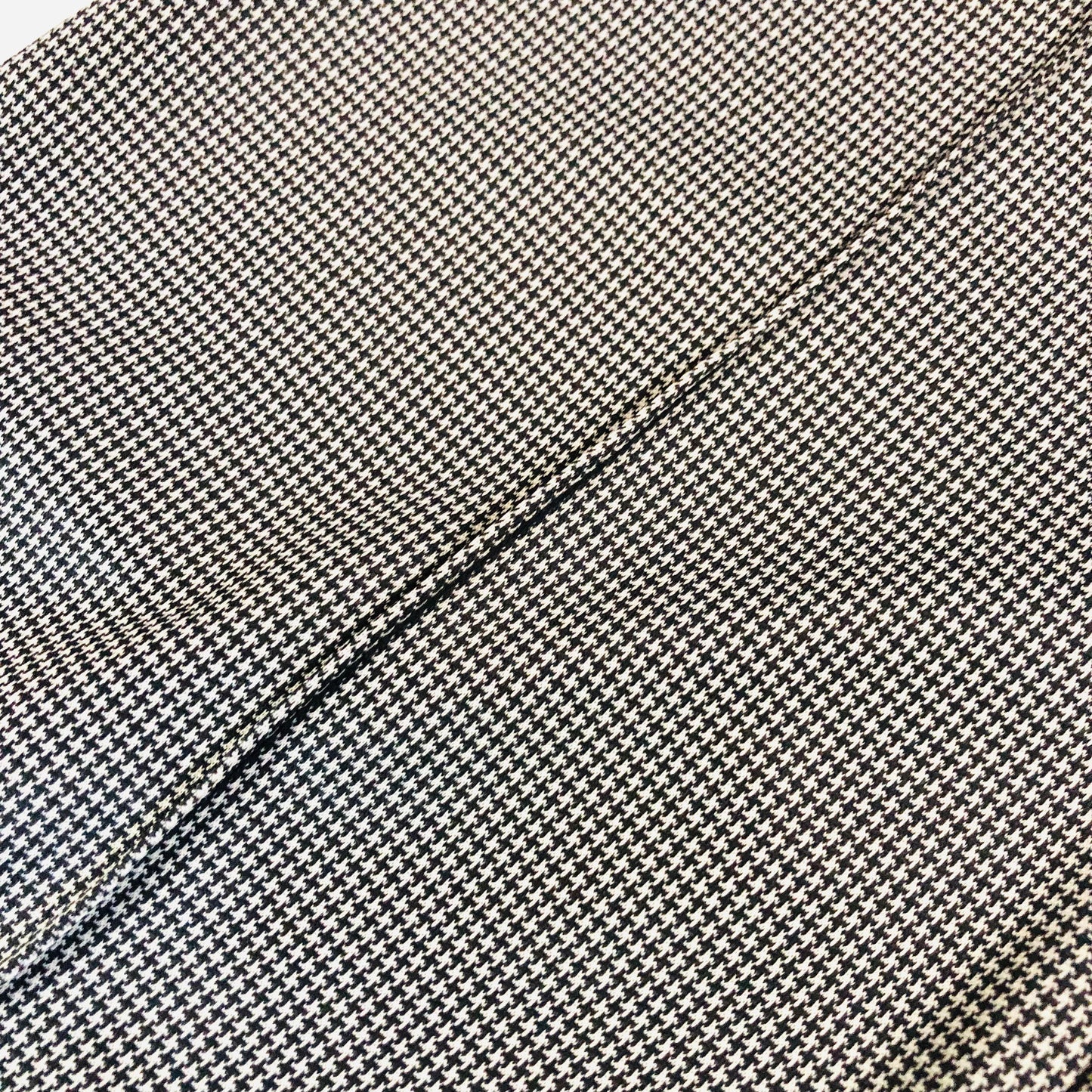 H&M Black & White Houndstooth Stretch Smart Front Pleat Trousers Size Medium NEW