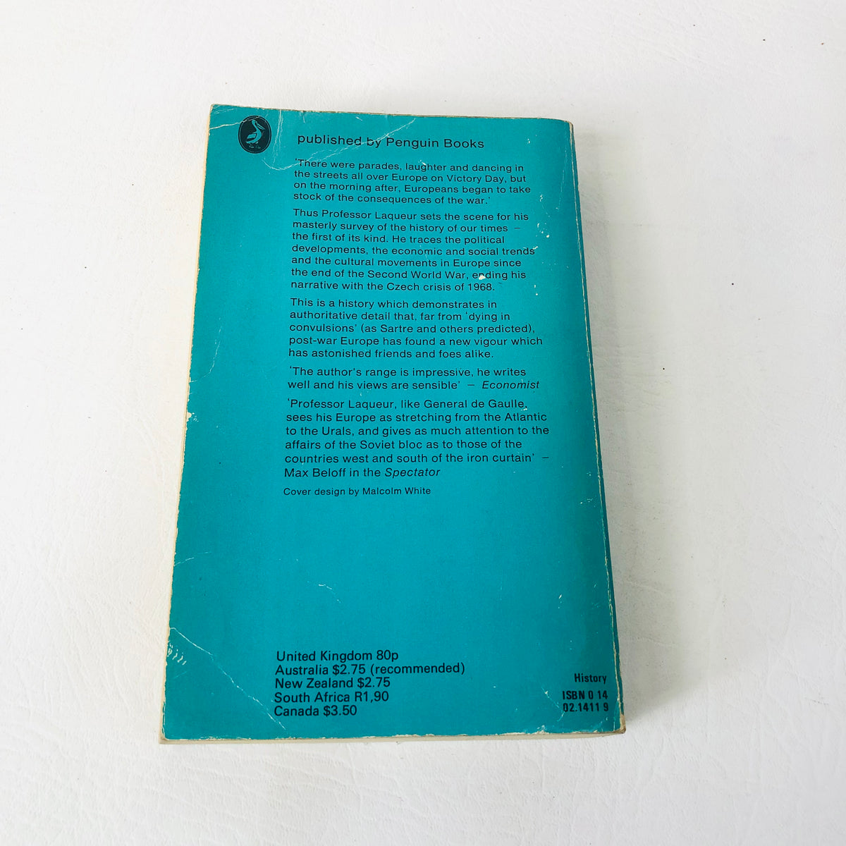 Europe Since Hitler Walter Laqueur Not Revised Pelican Books 1972 Early Edition
