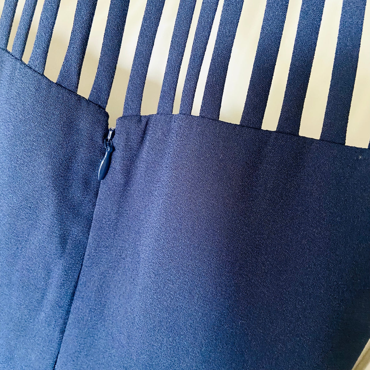 Roman | Navy Blue | Wide Leg Halterneck Back Detail Jumpsuit | Size 12 | 70s Revival