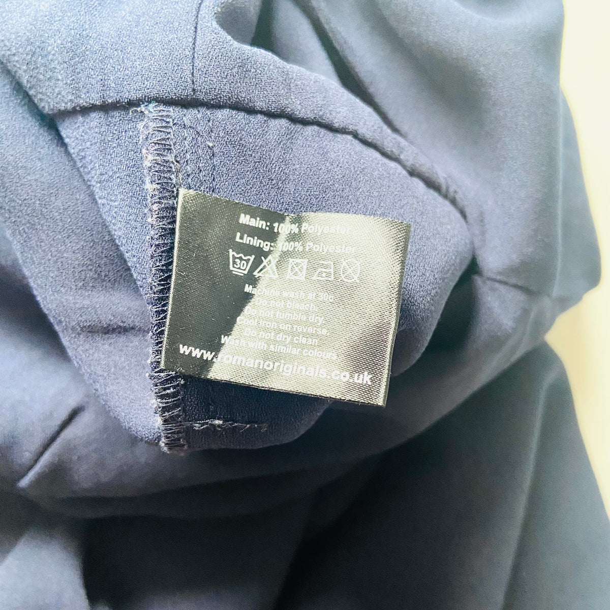 Roman | Navy Blue | Wide Leg Halterneck Back Detail Jumpsuit | Size 12 | 70s Revival