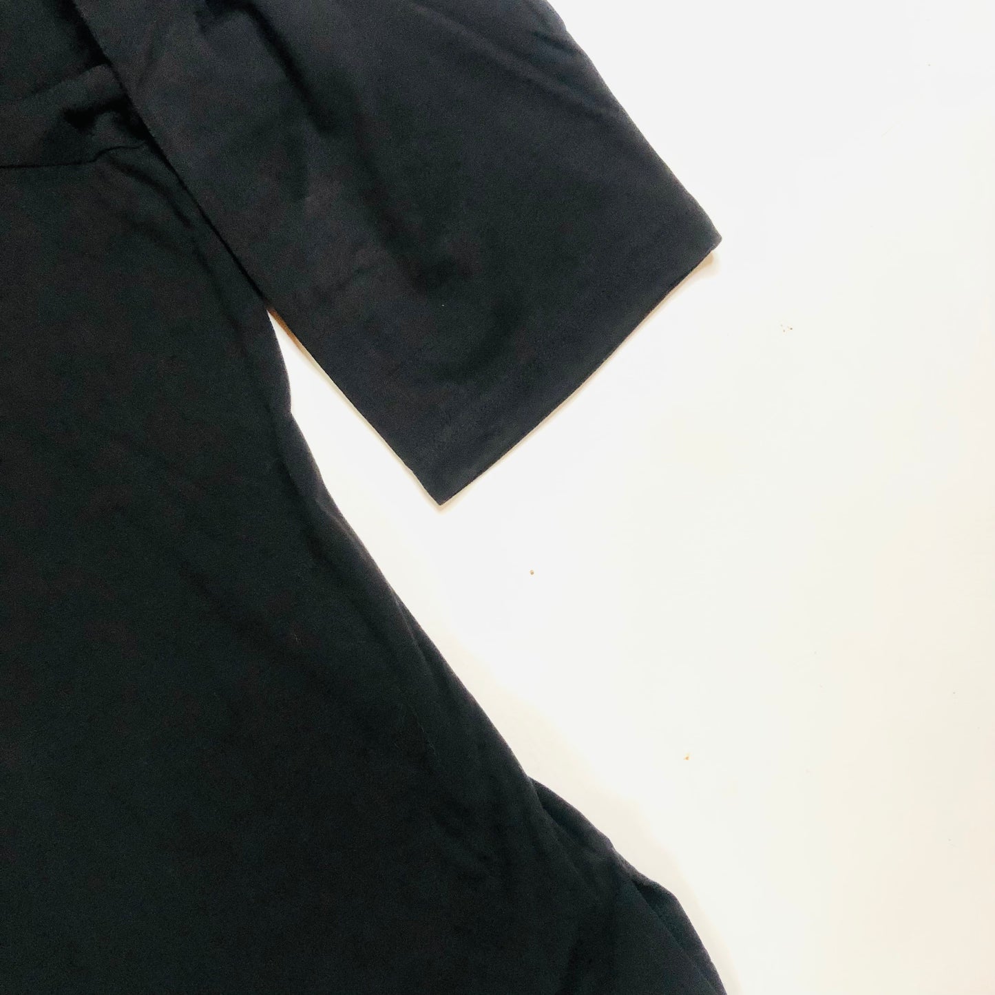 Indigo Moon Ladies Black 3/4 Sleeve Top With Green Beaded Neckline Size 3XL