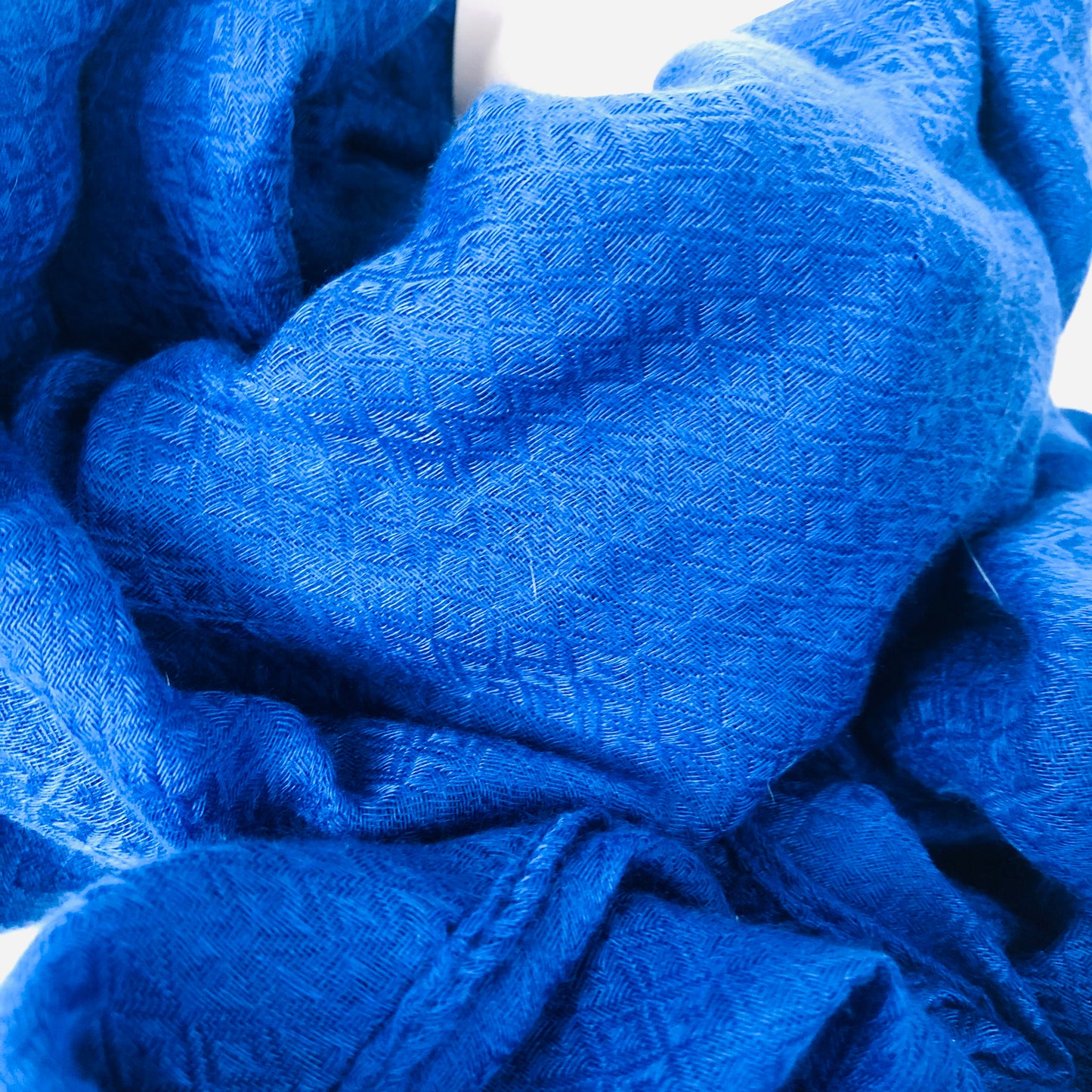 Primark Royal Blue Scarf Textured Diamond Pattern Head Scarf Hijab One Size - NEW