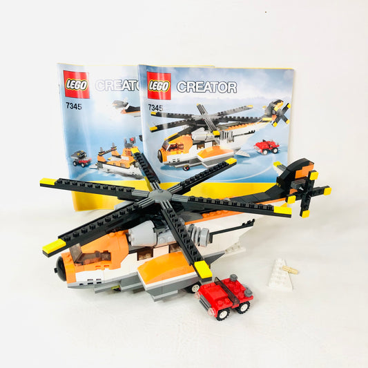 LEGO CREATOR: 3 In 1 Transport Chopper (7345) Car Ferry, Seaplane 100% Complete with instructions