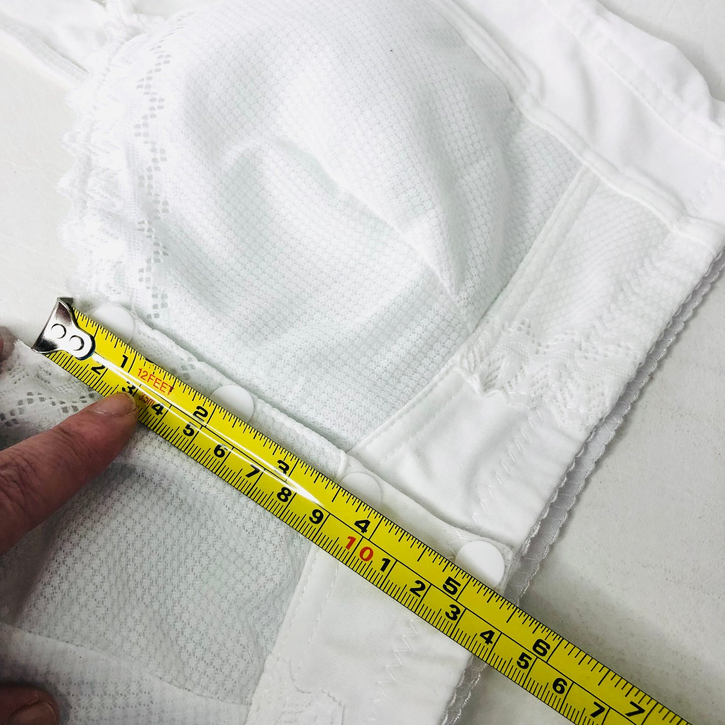 Front Fastening Ladies Bra White Fabric Non-wired Comfort 40C New (40/90 76-86cm)