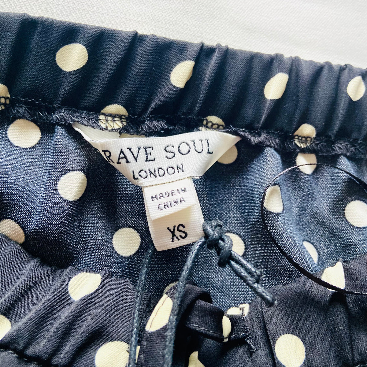 Brave Soul | Black & Cream | Polka Dot Fluid Maxi Skirt | Size XS | NEW | Boho Minimalist | Indie