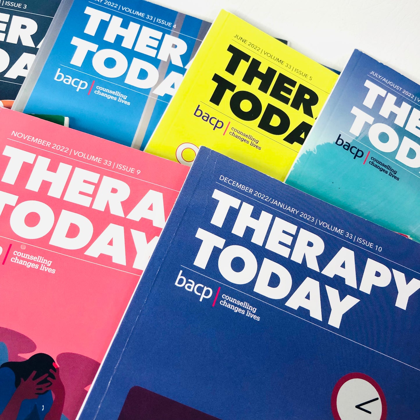 9x BACP Therapy Today Counselling Magazines Bundle 2022 Editions