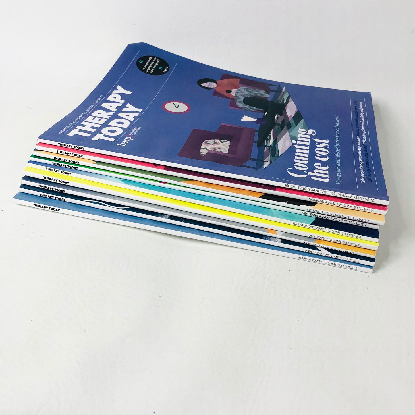 9x BACP Therapy Today Counselling Magazines Bundle 2022 Editions