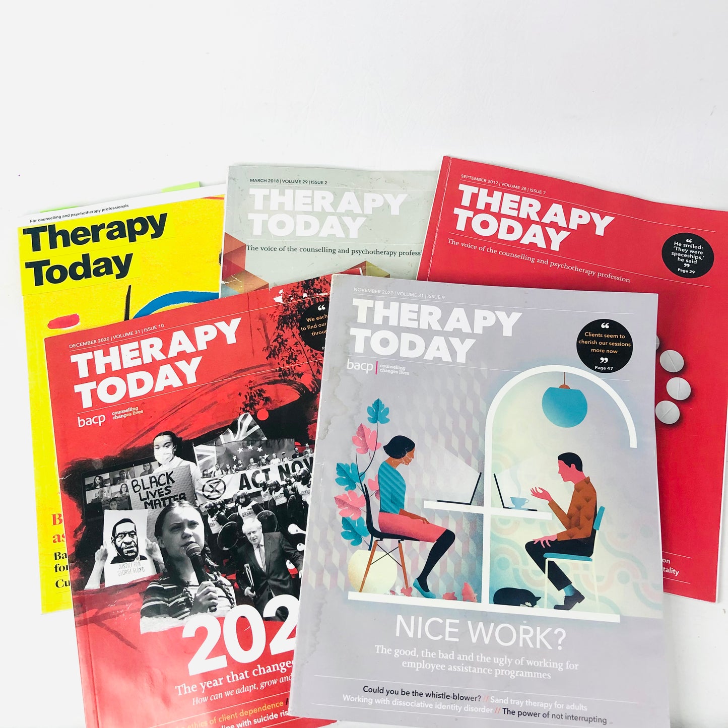 BACP Therapy Today Magazine Bundle x5 (2015-2020) Psychotherapy & Mental Health