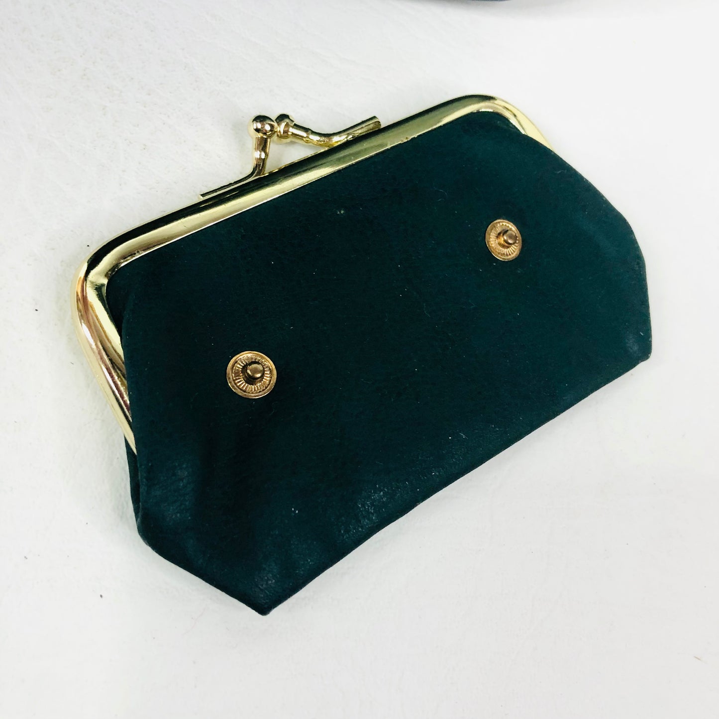 Vintage Orvis Hunter Green Leather Clutch Bag Belt Crossbody Bag With Attachable Purse