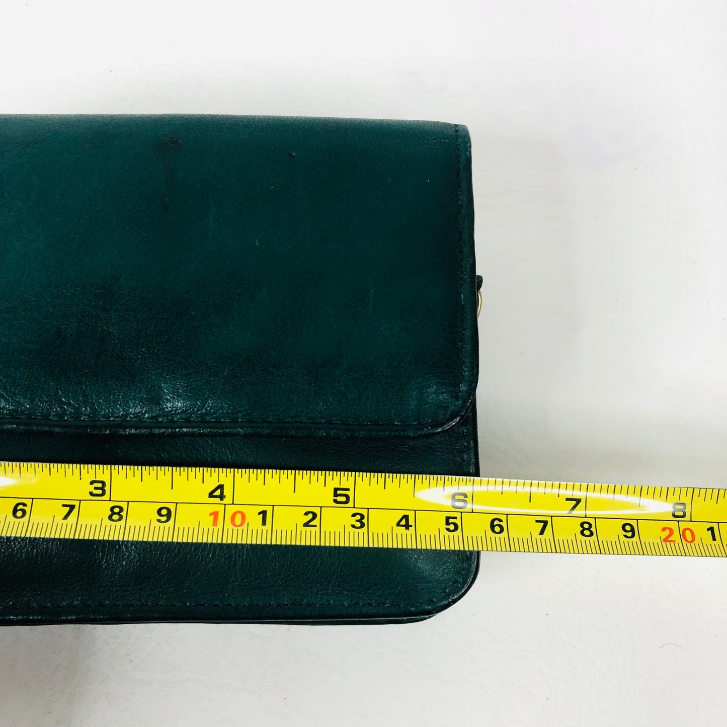 Vintage Orvis Hunter Green Leather Clutch Bag Belt Crossbody Bag With Attachable Purse