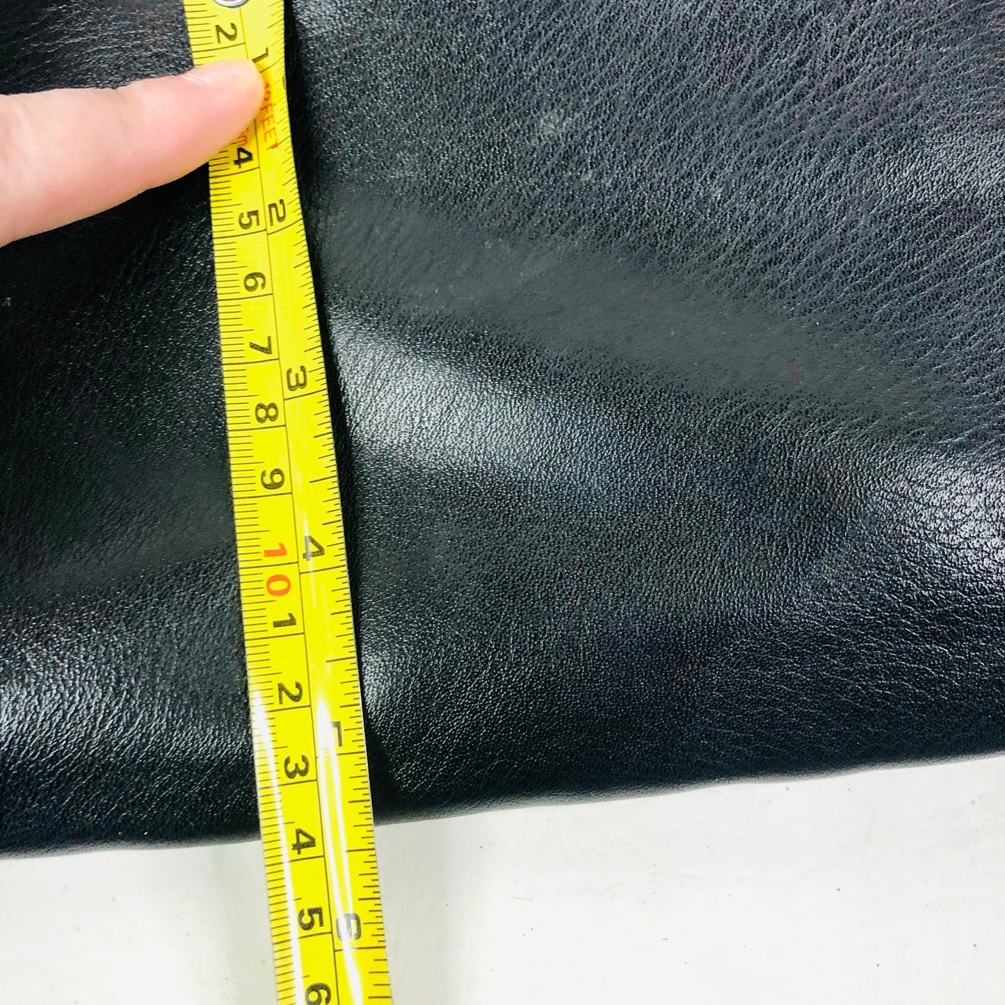 David Jones Black Faux Leather Satchel Handbag Tote Padlock Detail & Long Strap