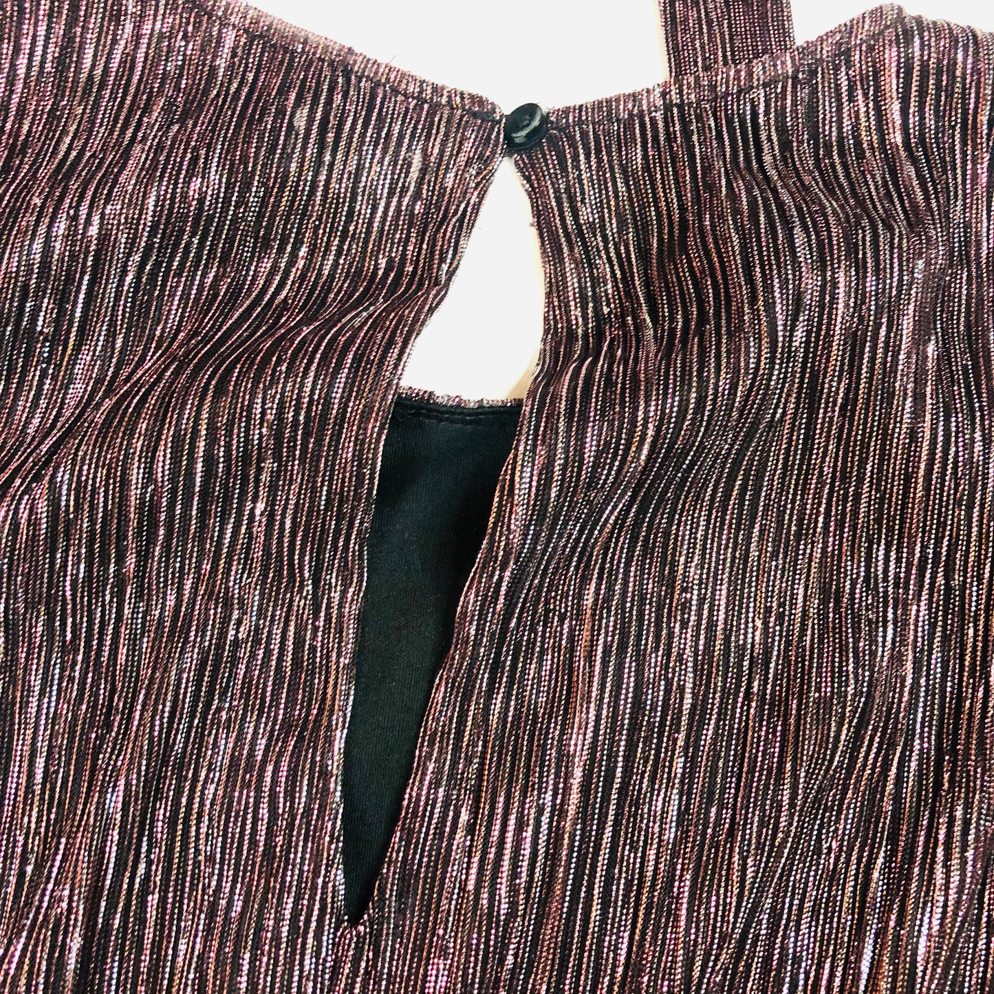 F&F Girls Pink Metallic Wide Leg Plisse Short Sleeve Jumpsuit Size 12-13 Years