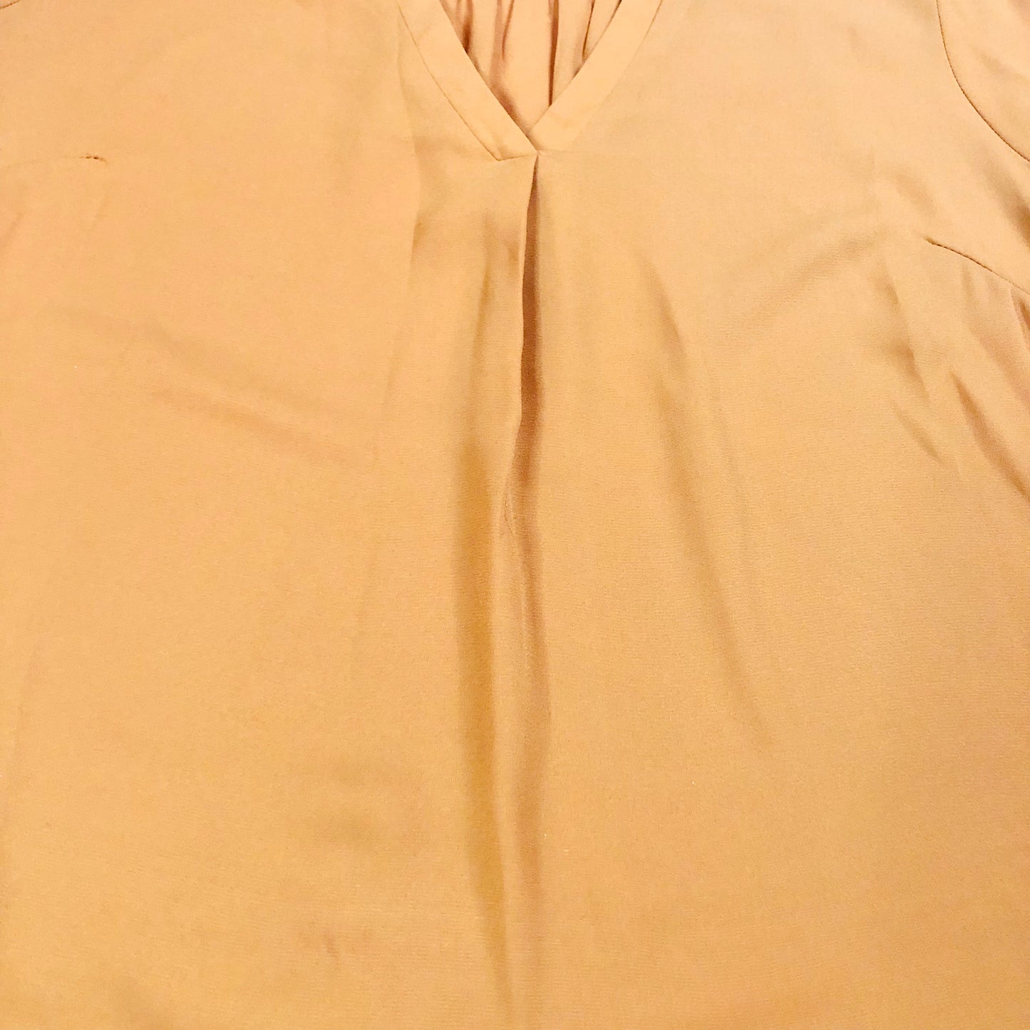 Paraphrase Mustard Yellow Loose Fit 3/4 Tie Sleeve V-Neck Blouse Top Size 10