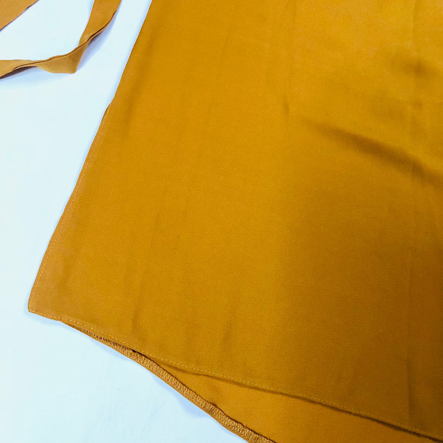 Paraphrase Mustard Yellow Loose Fit 3/4 Tie Sleeve V-Neck Blouse Top Size 10
