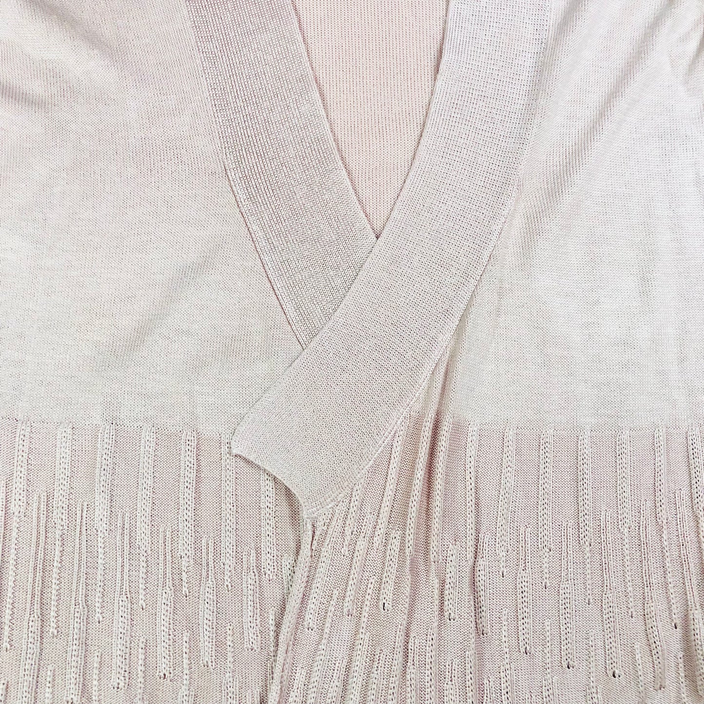 Per Una (M&S) Nude Blush Pink Soft Knit Open Long Sleeve Cardigan Size 8