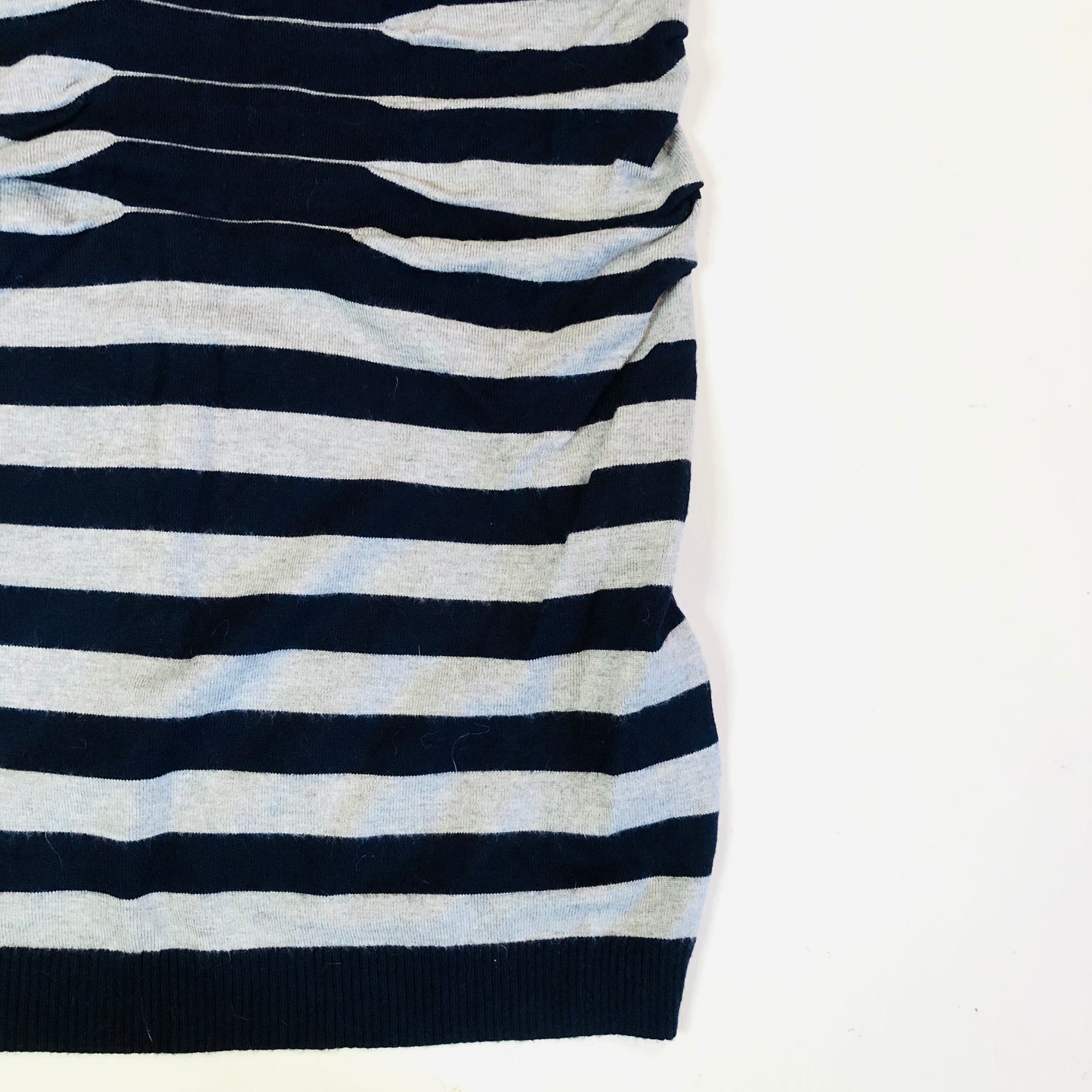 Ted Baker Black & Grey & Purple Striped Knit Bodycon Dress Size 2 (UK 10)