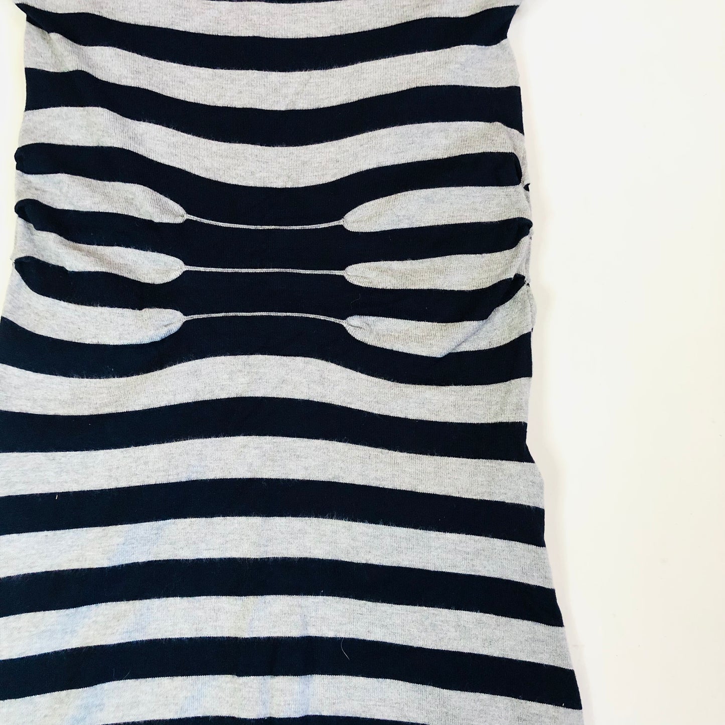 Ted Baker Black & Grey & Purple Striped Knit Bodycon Dress Size 2 (UK 10)