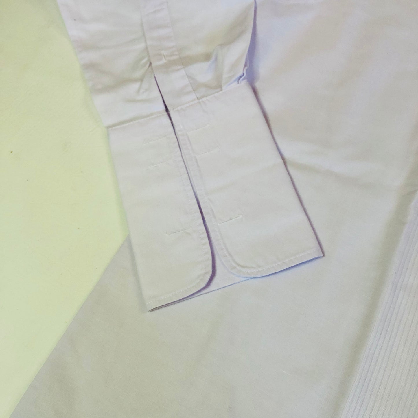 St Andrews White Polycotton Men’s Formal Long Sleeve Dress Shirt Size 17.5in