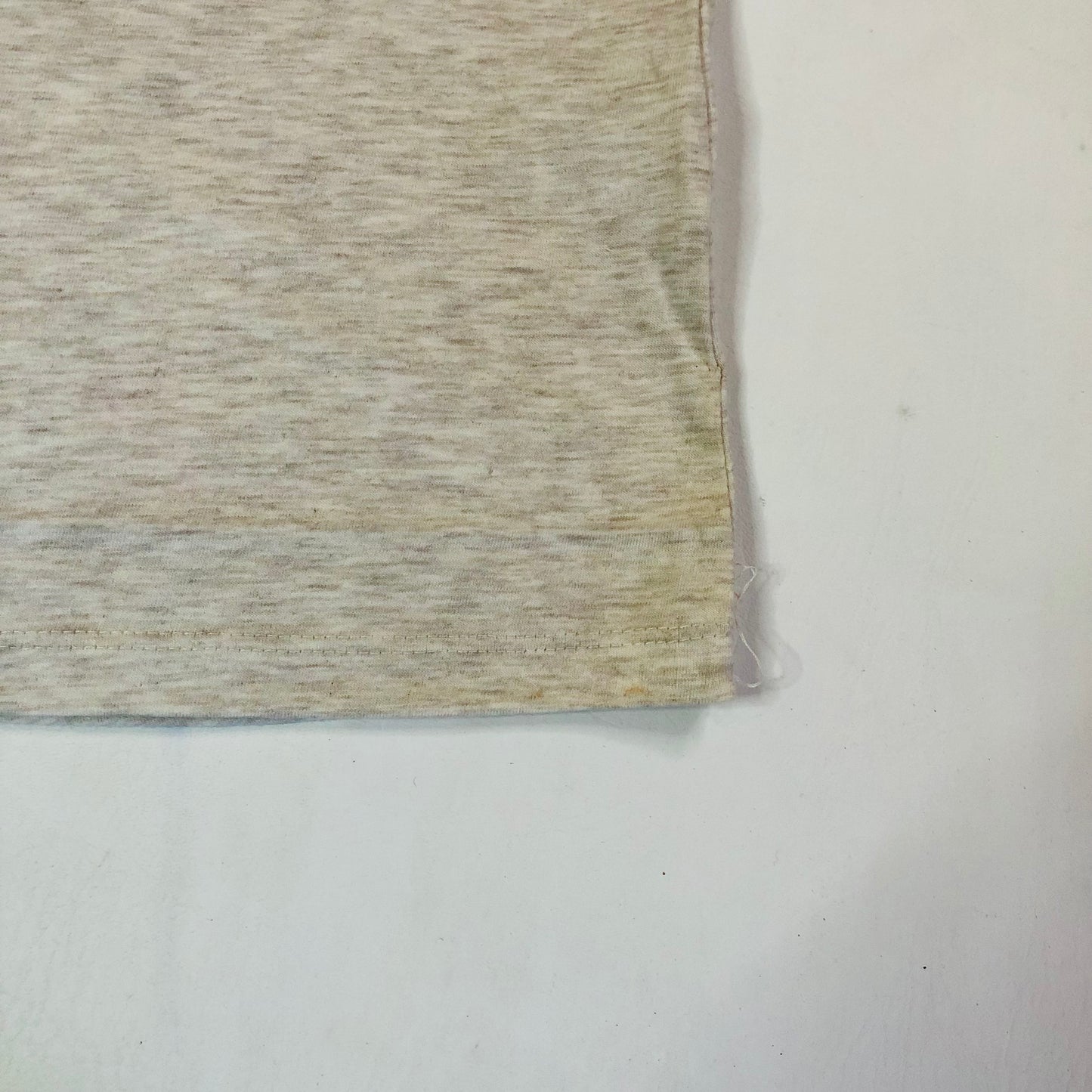 M&S Per Una Grey Oatmeal Embellished T-Shirt Top Beaded Gem Detail Size 8 Cotton