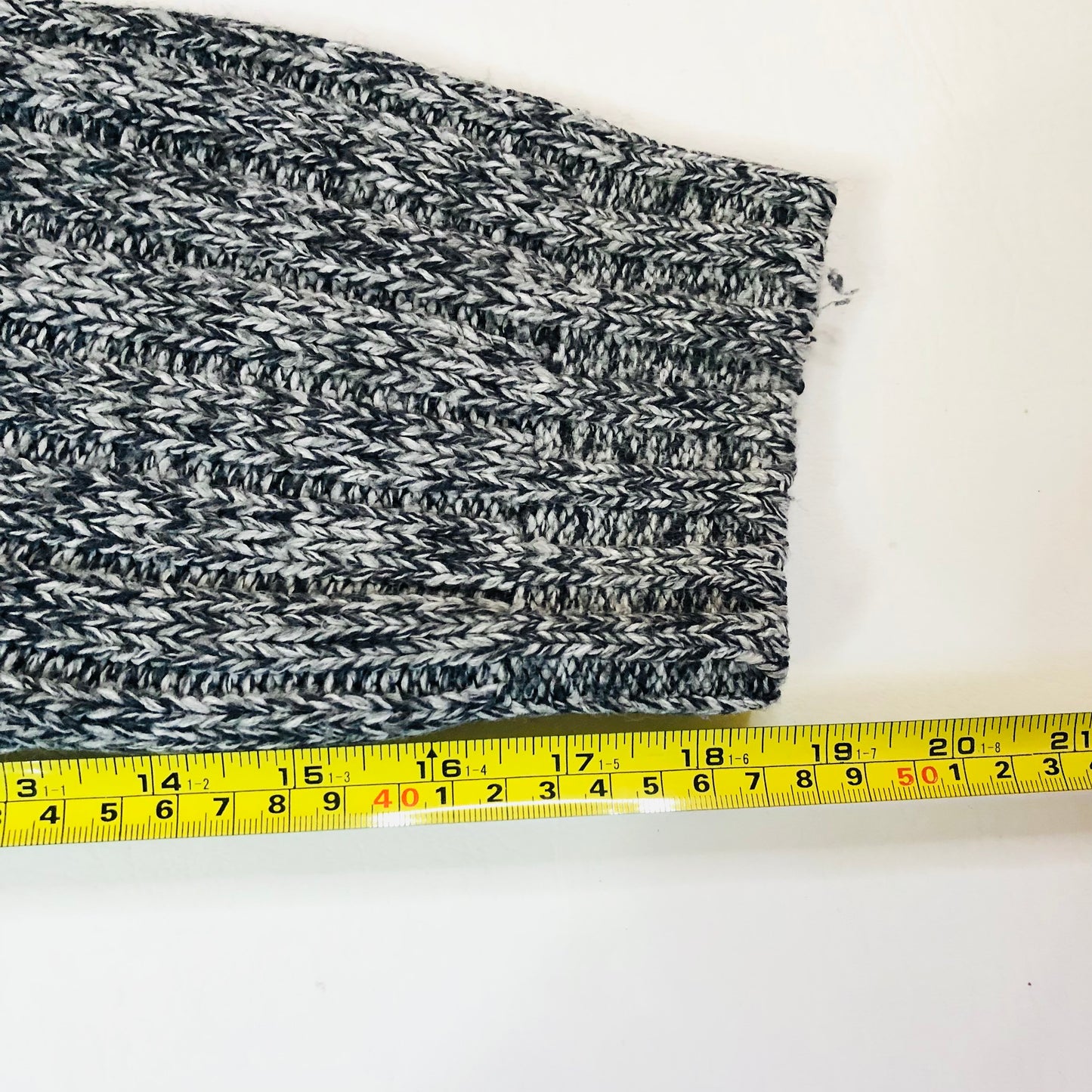 M&S Collection Grey Chunky Knit 1/4 Zip Mens Jumper Wool Blend Size XL