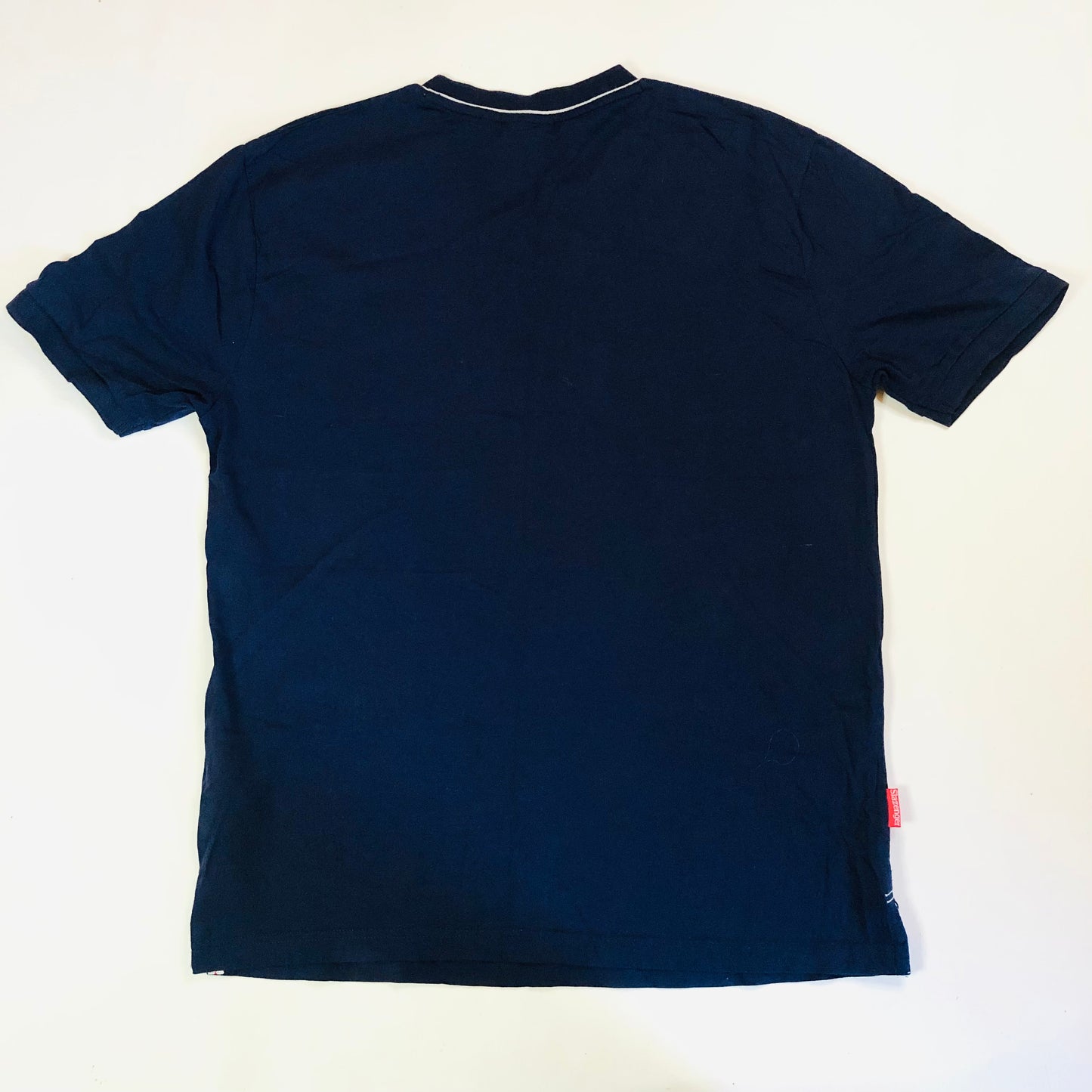 Slazenger Sportswear Men's Navy Blue V-Neck T-Shirt Size XXL 2XL Cotton