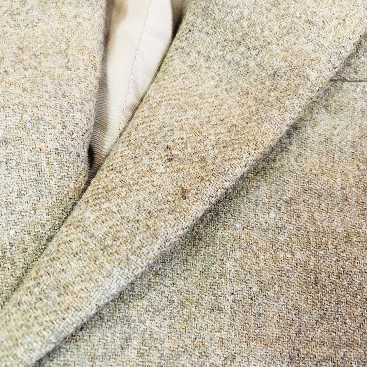 Brook Traverner Tan Tweed 100% Wool Moon Fabrics Men’s Blazer Jacket Size 42R