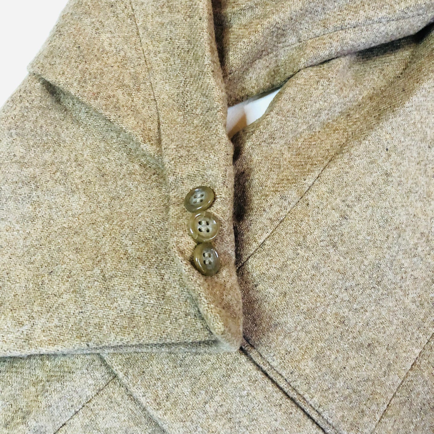 Brook Traverner Tan Tweed 100% Wool Moon Fabrics Men’s Blazer Jacket Size 42R
