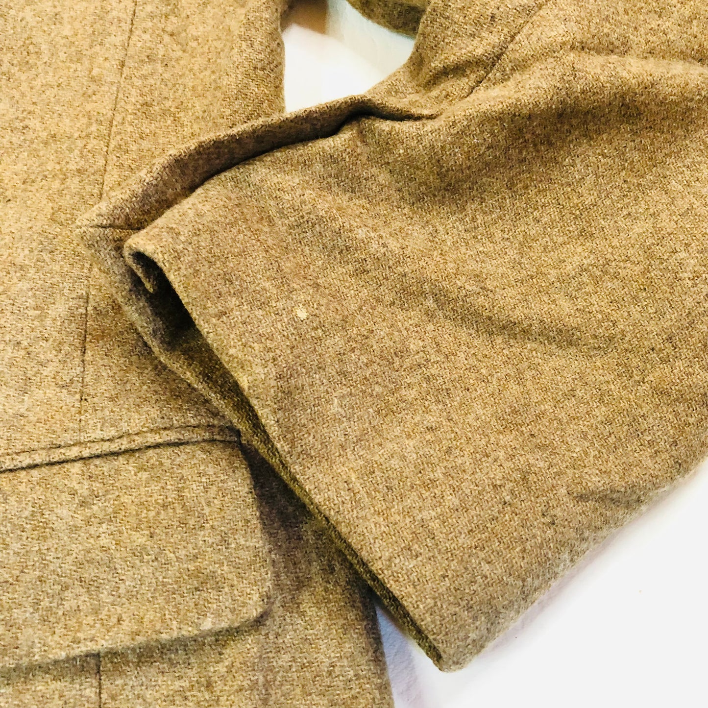 Brook Traverner Tan Tweed 100% Wool Moon Fabrics Men’s Blazer Jacket Size 42R