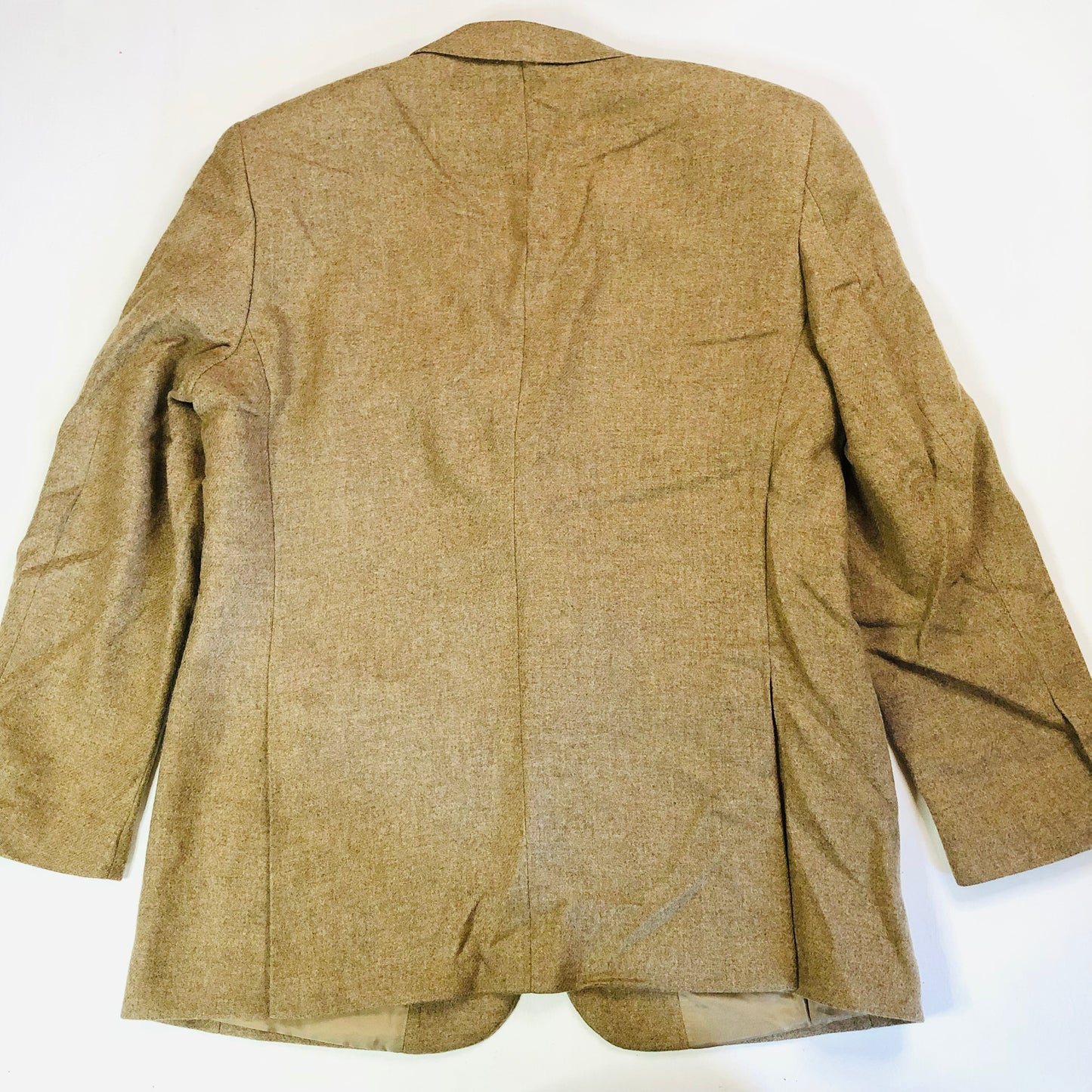 Brook Traverner Tan Tweed 100% Wool Moon Fabrics Men’s Blazer Jacket Size 42R