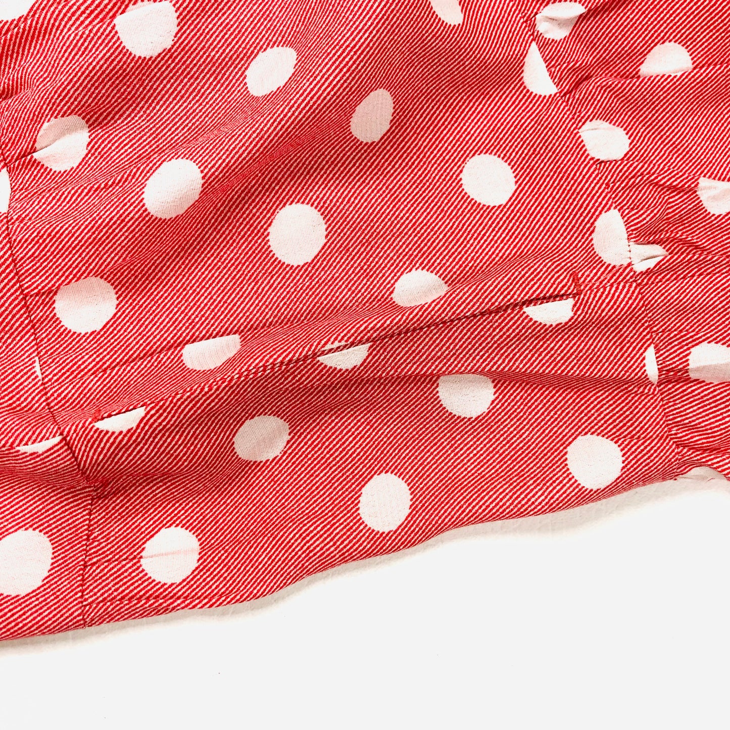 Cath Kidston London Red/pink Dropped Hem Button Spot A-Line Dress Size UK 10 NEW