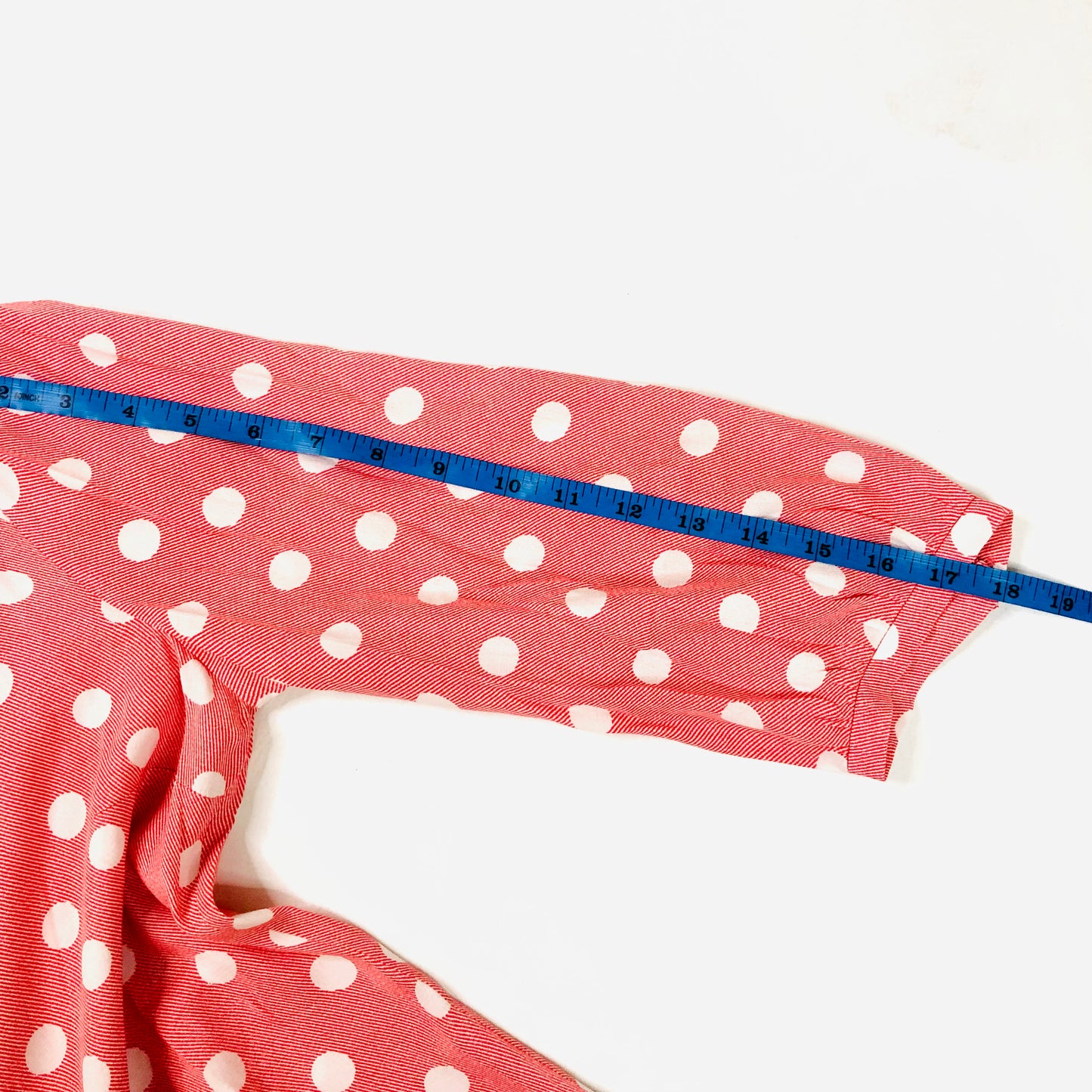 Cath Kidston London Red/pink Dropped Hem Button Spot A-Line Dress Size UK 10 NEW