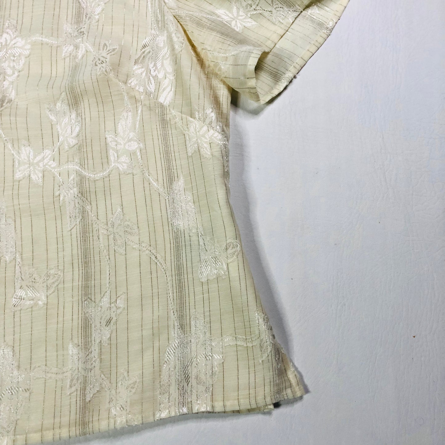 Jacques Vert Cream Blouse – Size 14 – Elegant Occasion Wear Top Short Sleeve
