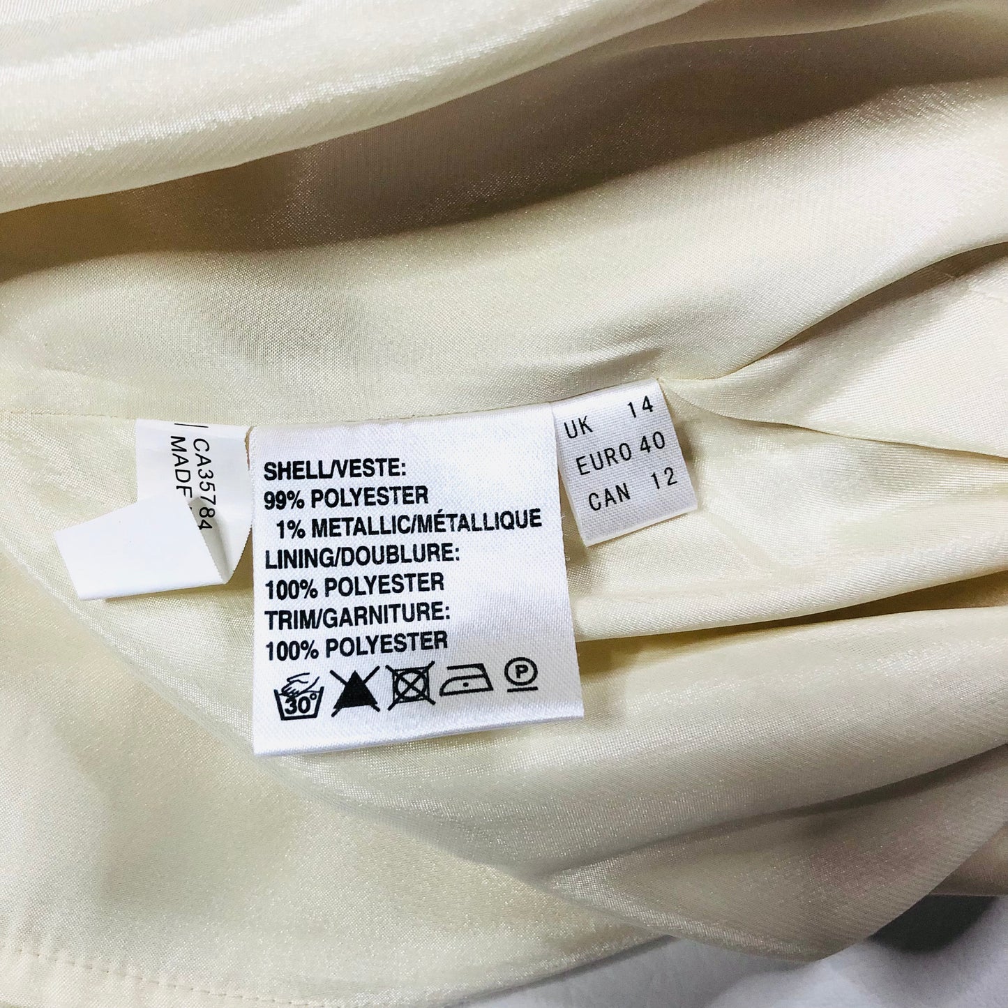 Jacques Vert Cream Blouse – Size 14 – Elegant Occasion Wear Top Short Sleeve