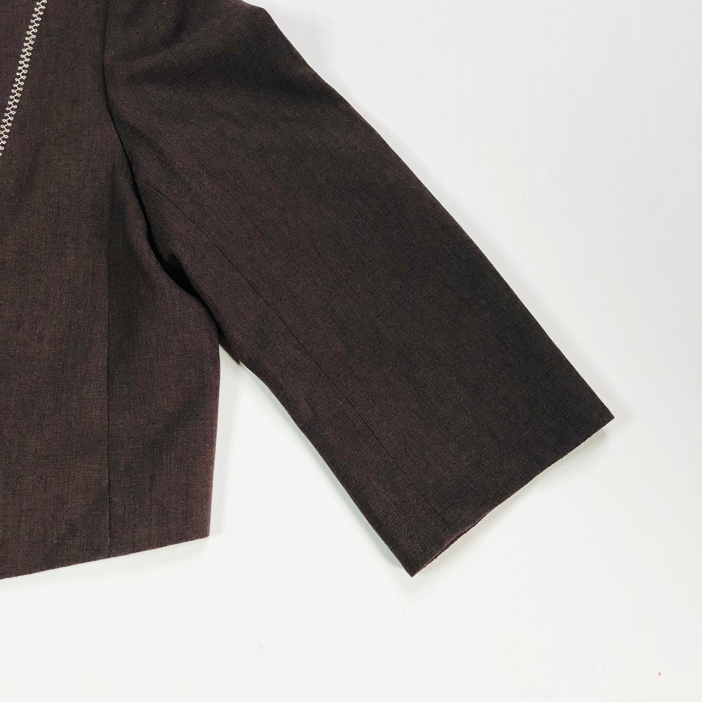 Jacques Vert Chocolate Brown Two Piece Ladies Suit Midi Skirt & Jacket Size 16