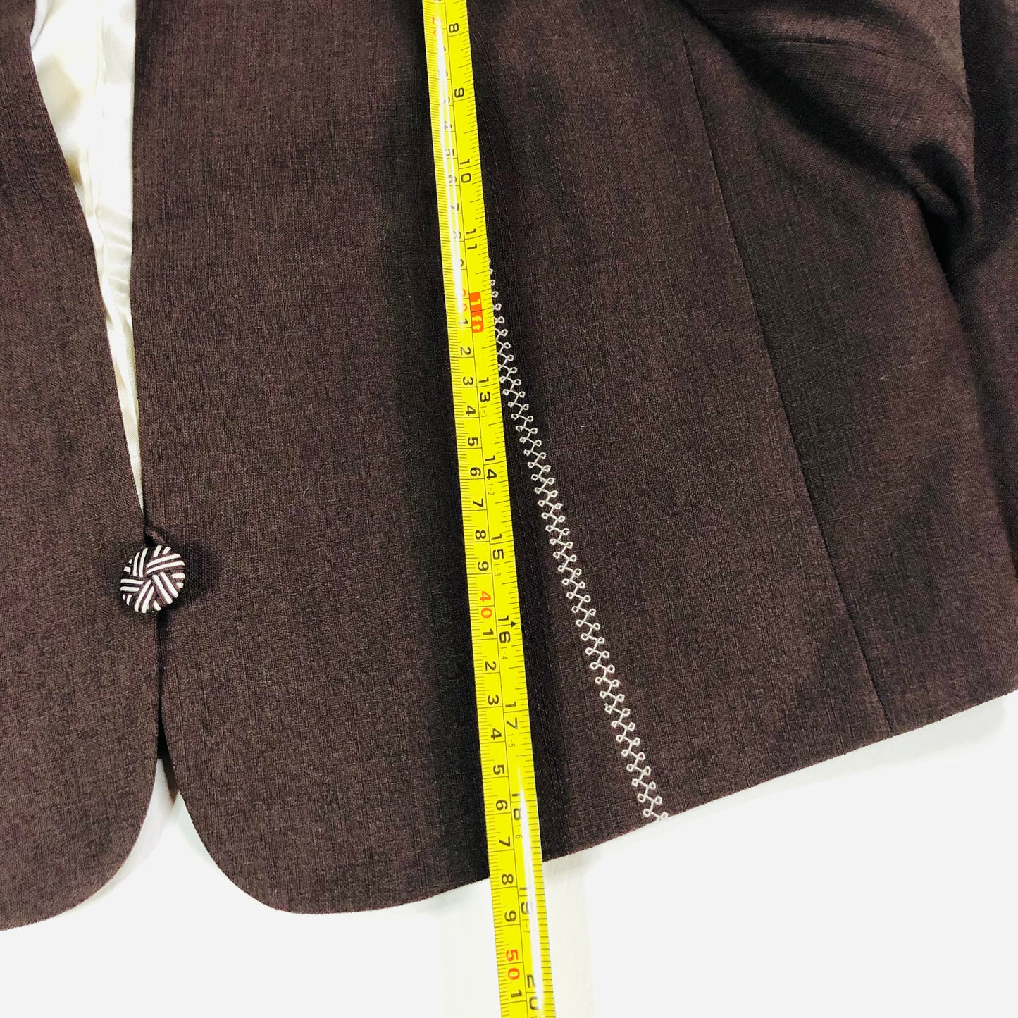 Jacques Vert Chocolate Brown Two Piece Ladies Suit Midi Skirt & Jacket Size 16