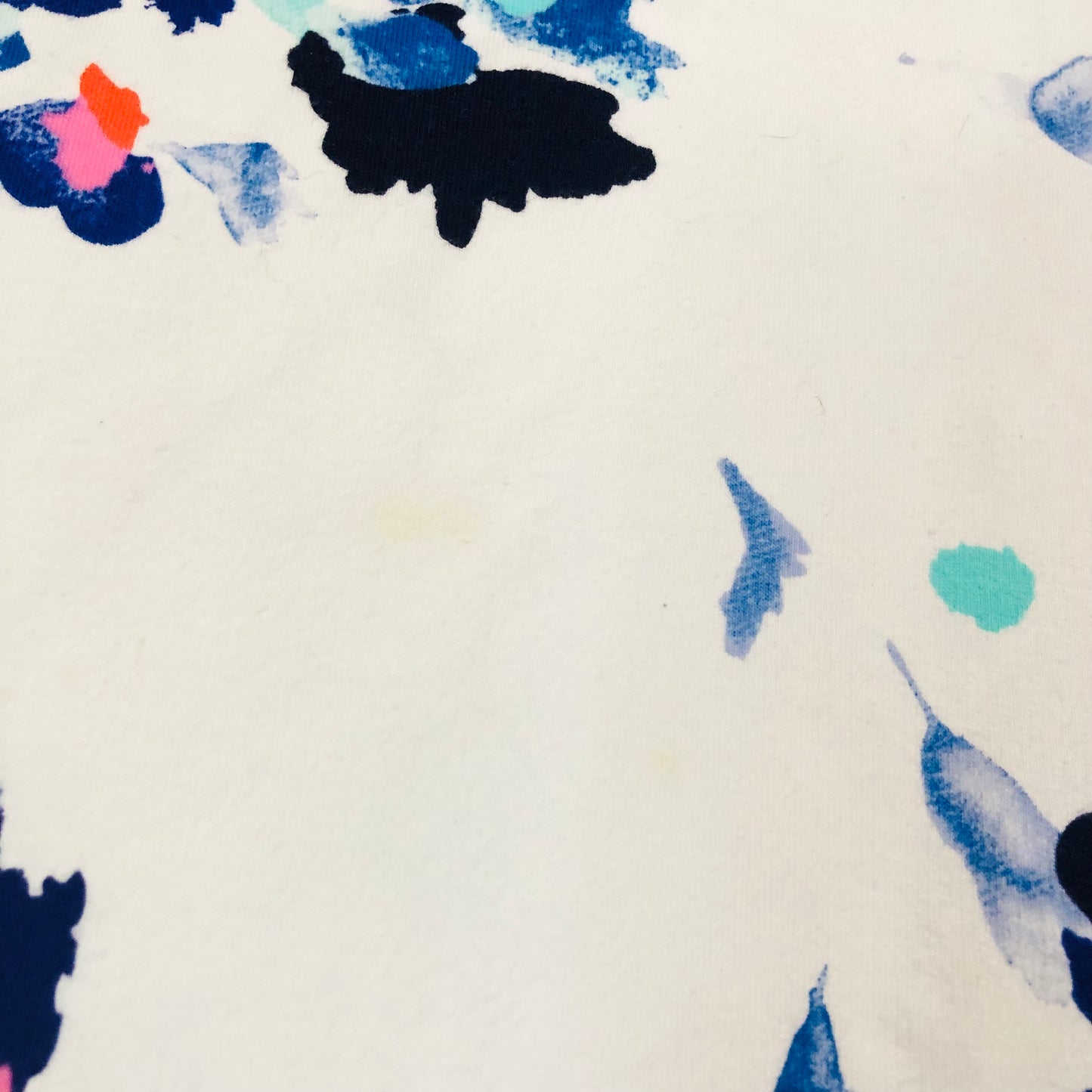 Joules Clemence Cotton White Casual Sweatshirt With Blue Floral Bloom Size 14