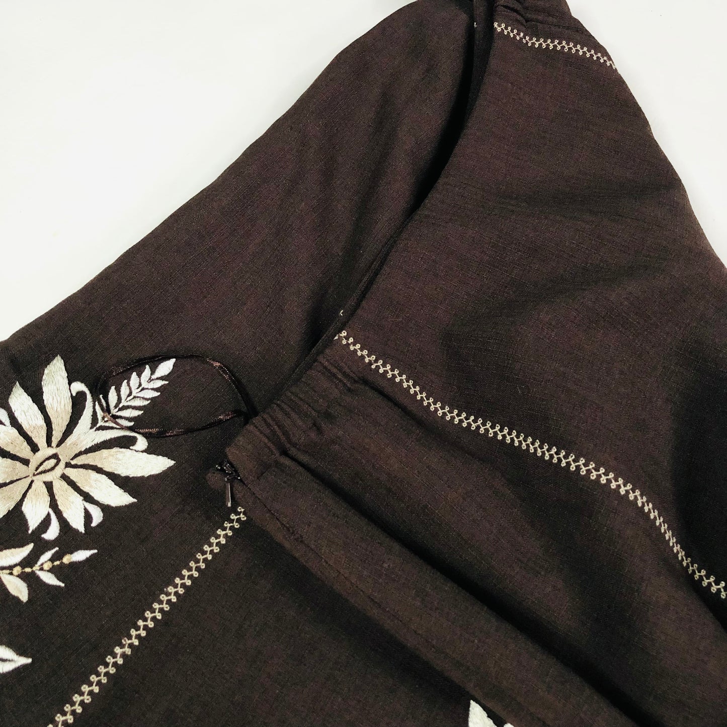 Jacques Vert Chocolate Brown Two Piece Ladies Suit Midi Skirt & Jacket Size 16