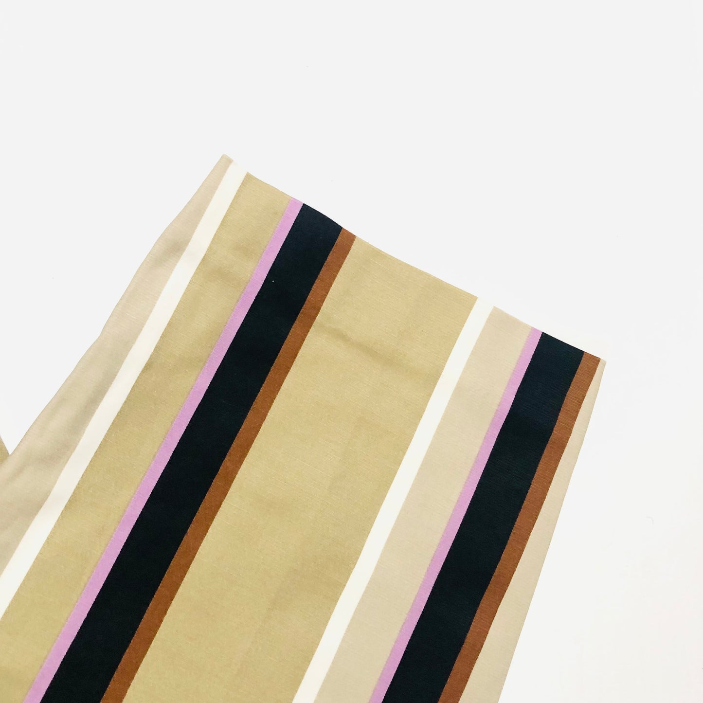 Marks and Spencer Mia Slim Beige Striped 7/8th Cropped Trousers Size 16 Short