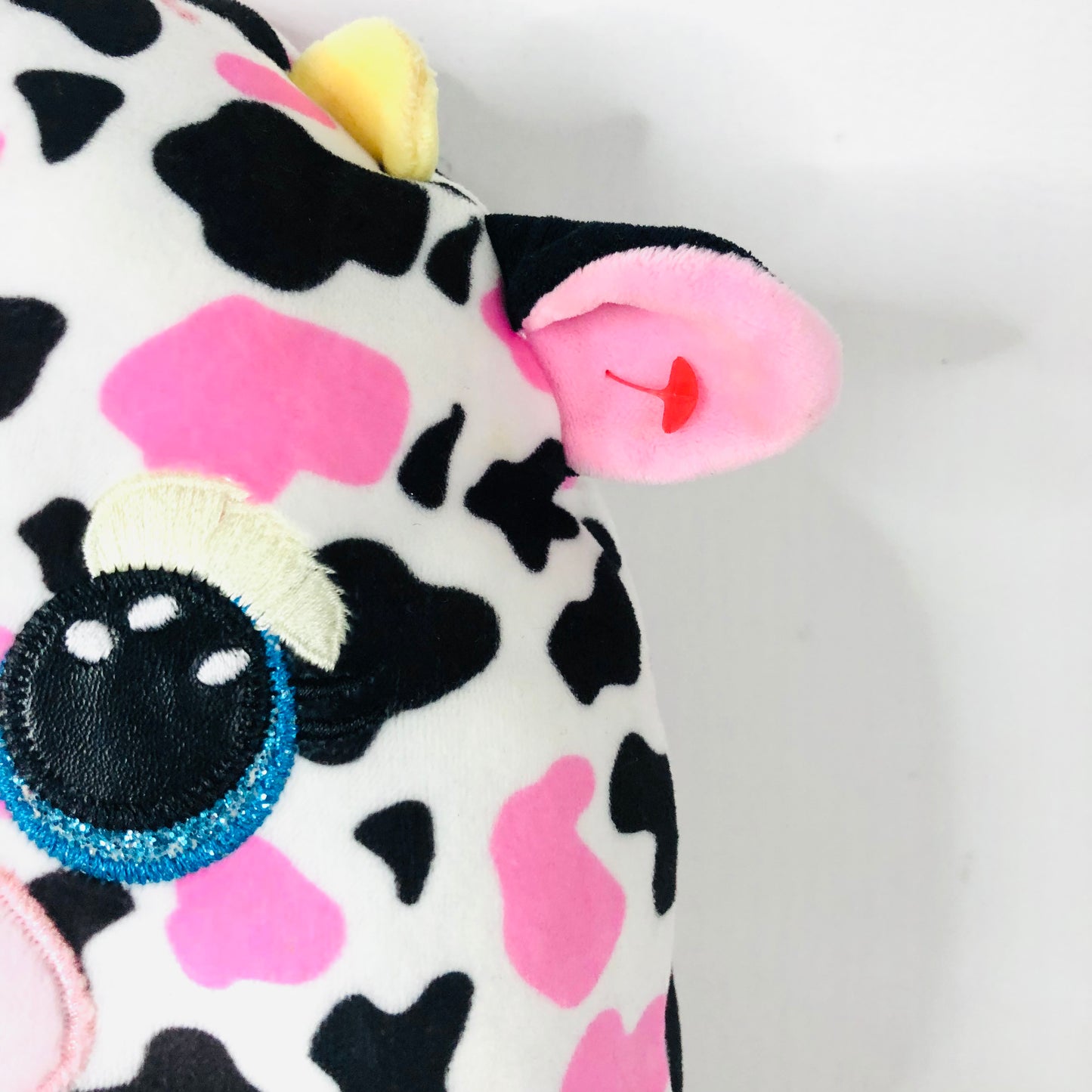 2x Ty Beanie Squish-a-Boo Milkshake The Cow & Bloomy the Pastel Easter Bunny Soft Toy Pillows