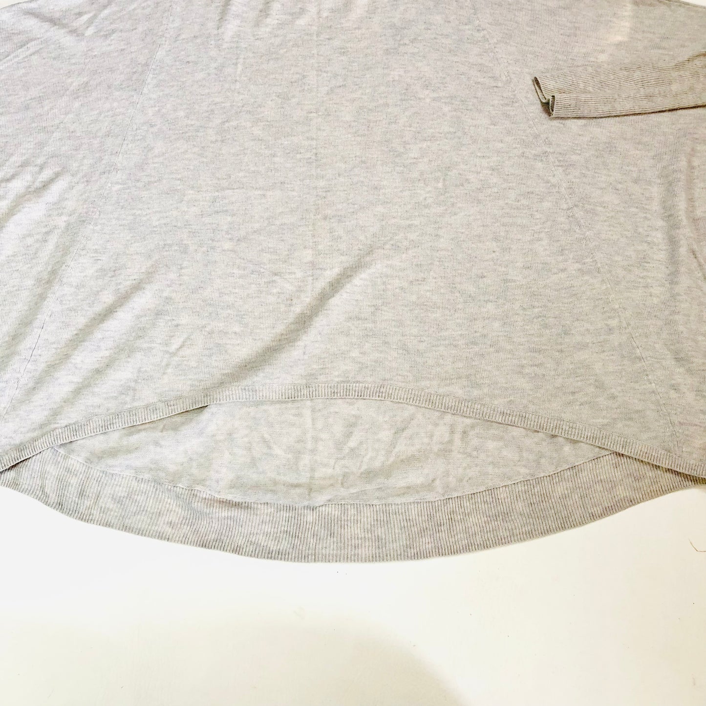Phase Eight Loose-Fit Grey Wool Blend Tight Knit Batwing Sleeve Top Size XS
