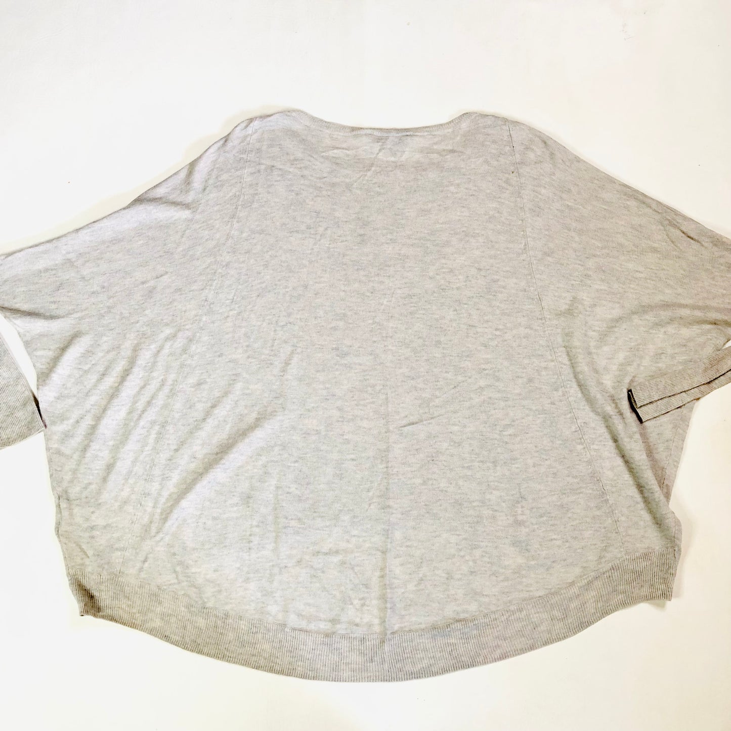 Phase Eight Loose-Fit Grey Wool Blend Tight Knit Batwing Sleeve Top Size XS