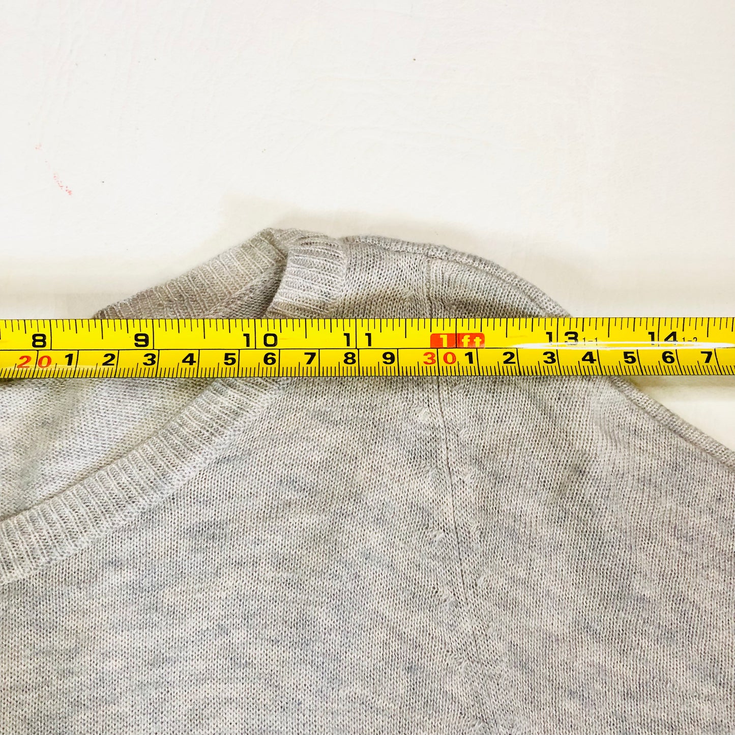 Phase Eight Loose-Fit Grey Wool Blend Tight Knit Batwing Sleeve Top Size XS