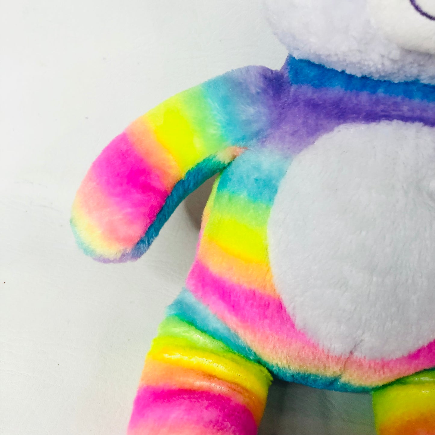 Build-A-Bear BAB Rainbow Panda Bear Plush Stuffed Animal Retired Soft Toy
