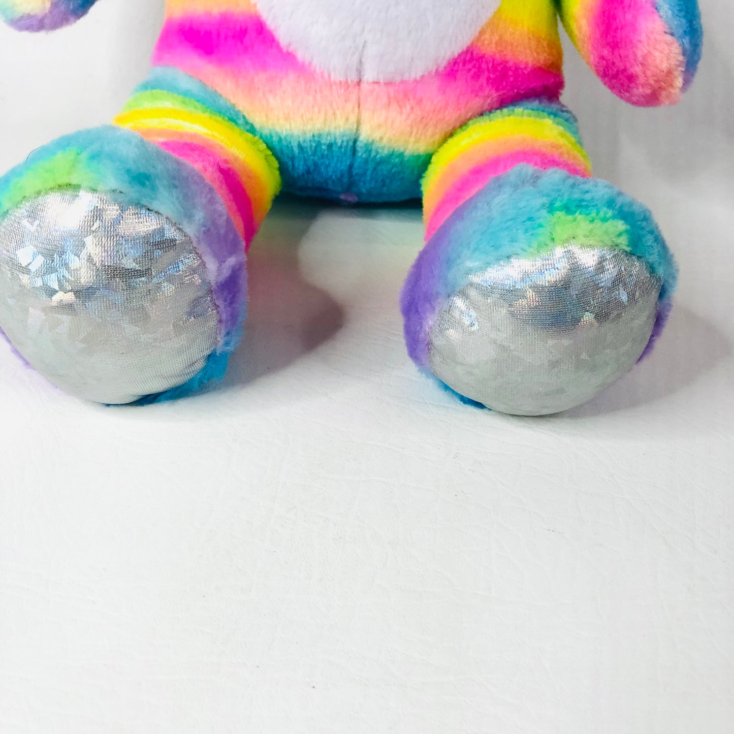 Build-A-Bear BAB Rainbow Panda Bear Plush Stuffed Animal Retired Soft Toy