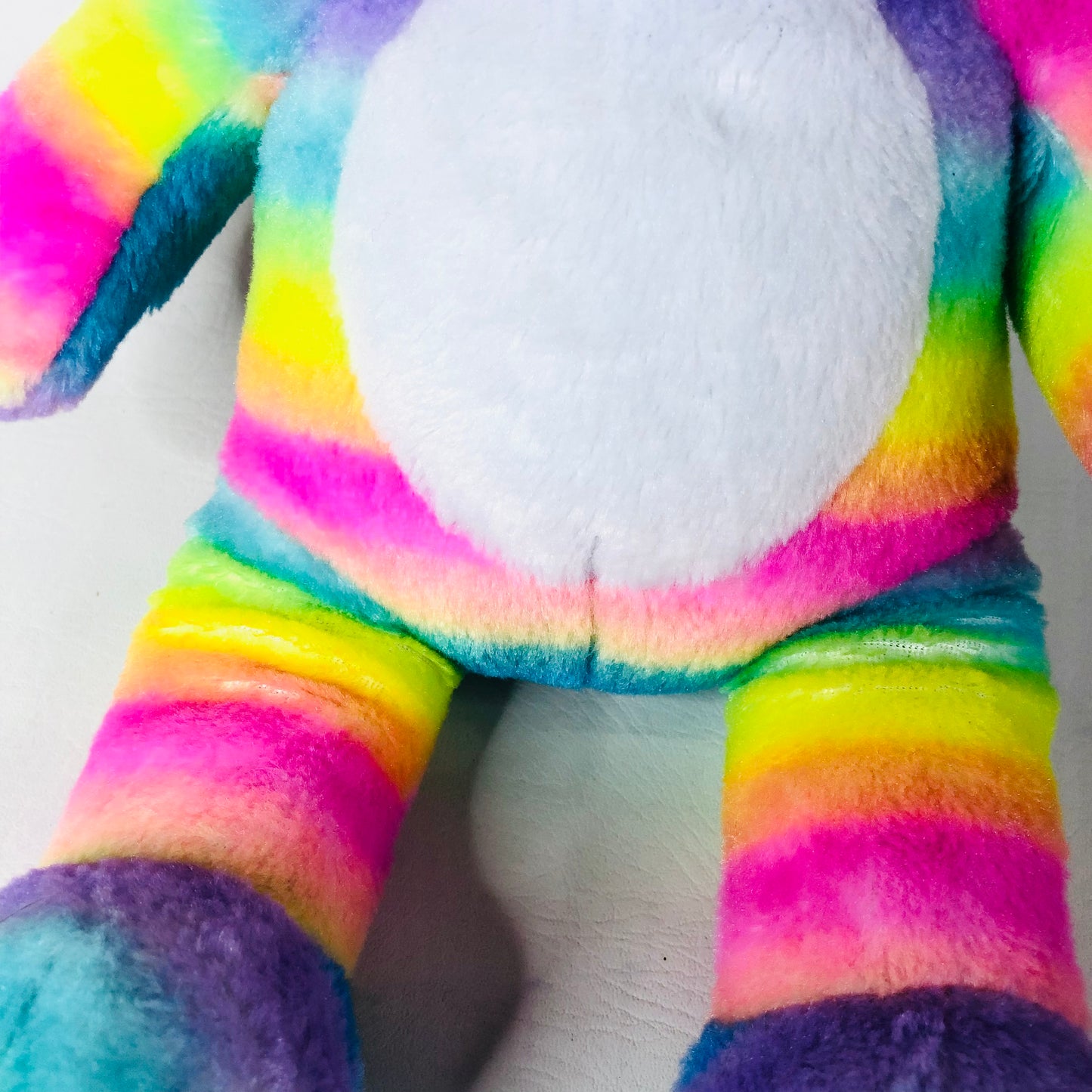 Build-A-Bear BAB Rainbow Panda Bear Plush Stuffed Animal Retired Soft Toy