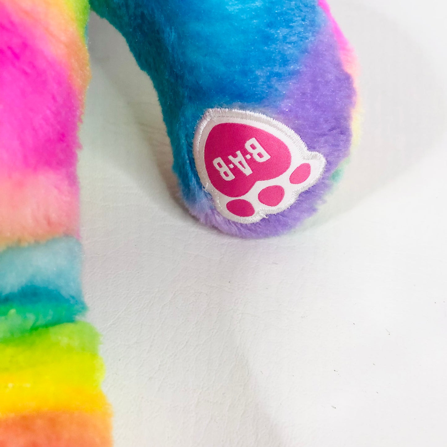 Build-A-Bear BAB Rainbow Panda Bear Plush Stuffed Animal Retired Soft Toy