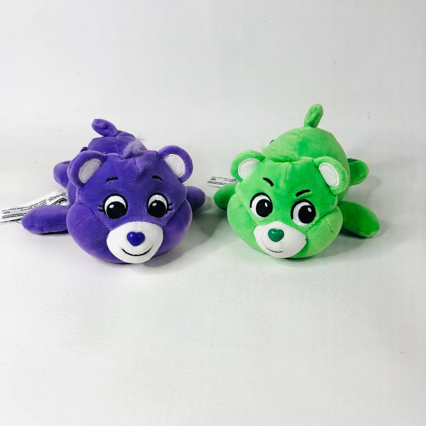 2x Care Bears Cutetitos Plush Soft Toy Purple Share Bear & Green Good Luck Bear